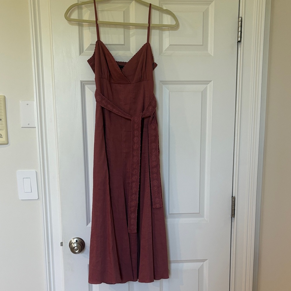 Elie Tahari Spaghetti Strap Dress in Mauve